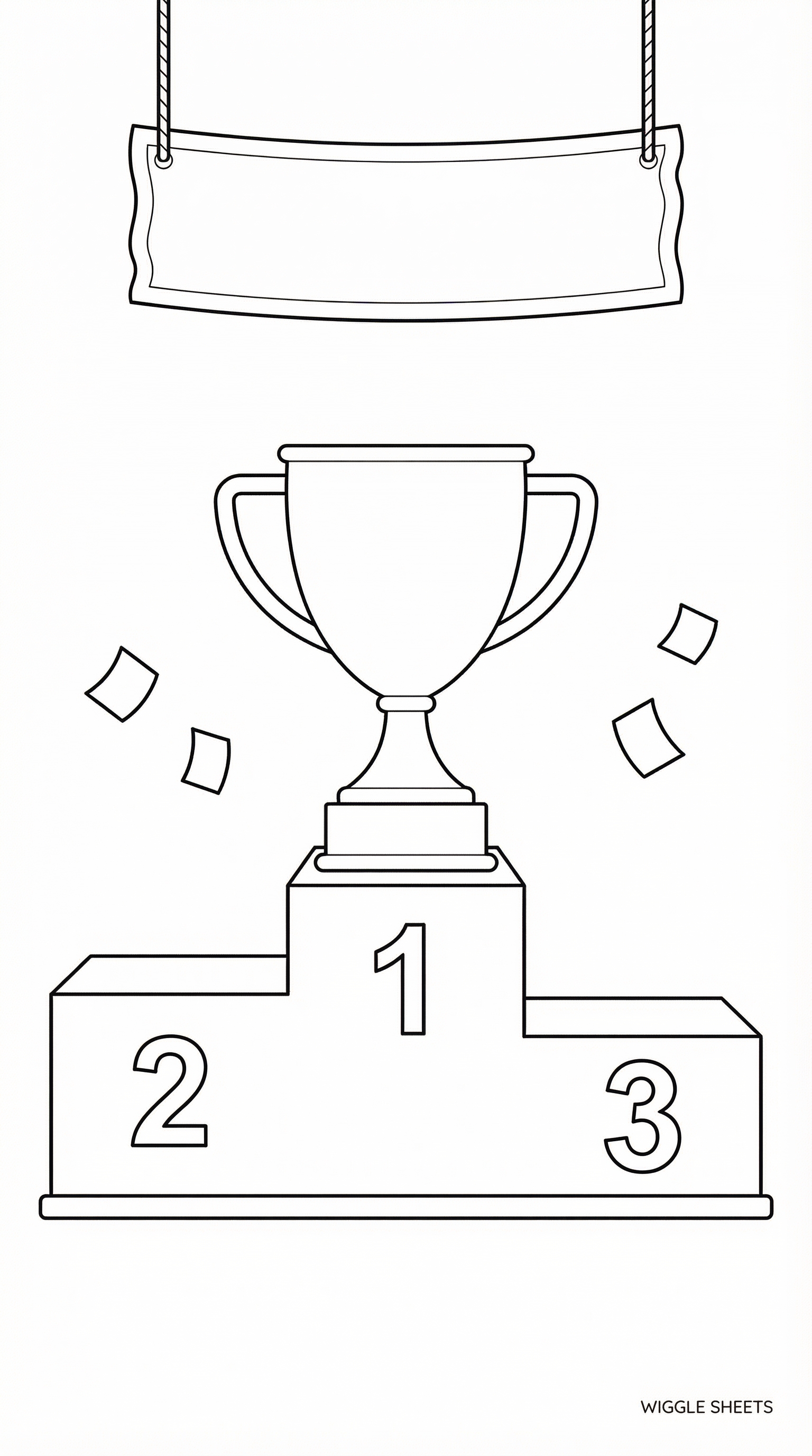Winner Podium Coloring Page